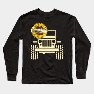 Jeep Sunflower Jeep Grandma Jeep Women Long Sleeve T-Shirt